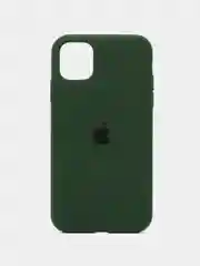 Зеленый apple iPhone 11, Айфон 11, чехол матовый Silicone case объемный с принтом для iPhone 11