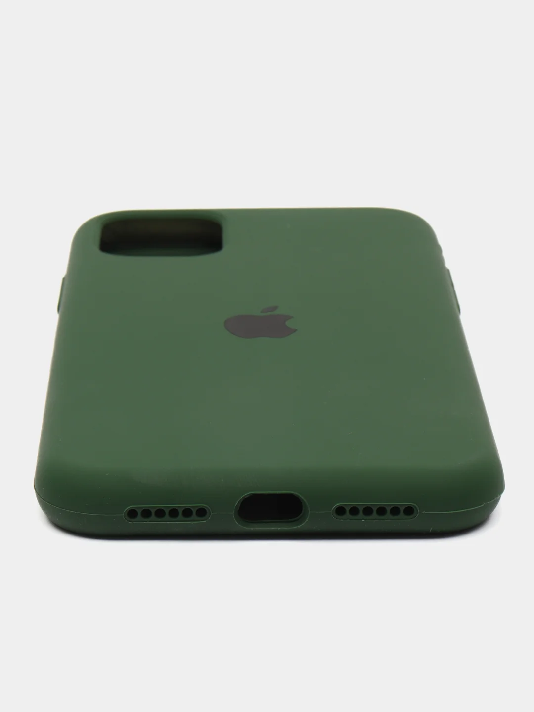 Зеленый apple iPhone 11, Айфон 11, чехол матовый Silicone case объемный с принтом для iPhone 11