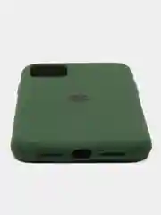 Зеленый apple iPhone 11, Айфон 11, чехол матовый Silicone case объемный с принтом для iPhone 11