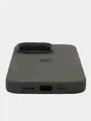 Зелёный хаки чехол Silicone Case для iPhone 14, 14 Plus, 14 Pro, 14 Pro Max, с закрытым низом