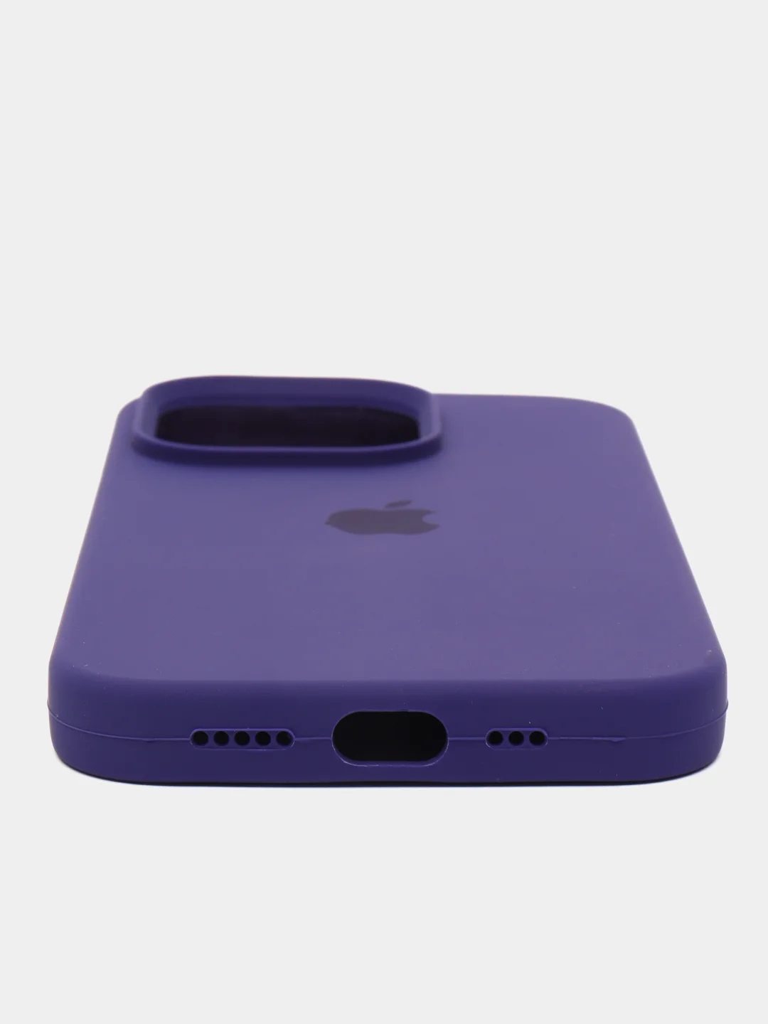 Индиго чехол Silicone Case для iPhone 14, 14 Plus, 14 Pro, 14 Pro Max, с закрытым низом