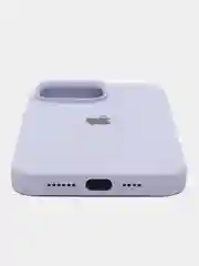Аметистовый чехол Silicone Case для iPhone 14, 14 Plus, 14 Pro, 14 Pro Max, с закрытым низом