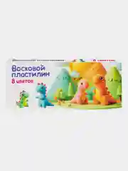 Пластилин для детской лепки Genio Kids "Восковой пластилин", 8 цветов