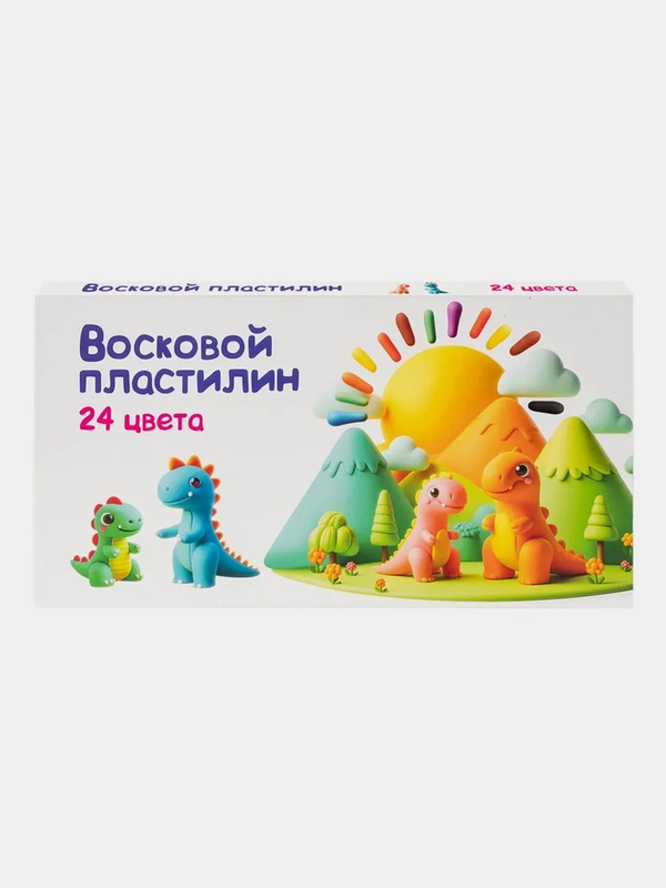 Пластилин для детской лепки Genio Kids "Восковой пластилин", 24 цвета по 15 г