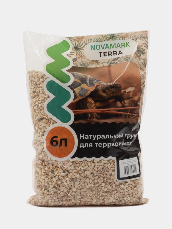 Грунт для террариума NOVAMARK TERRA Кукурузный для черепах, 6л