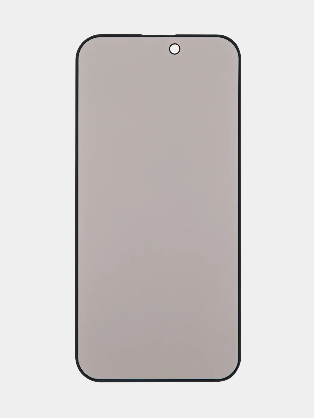 Черный стекло для iPhone 16 Plus защитное ROSCO с олеофобным покрытием и рамкой матовое антишпион