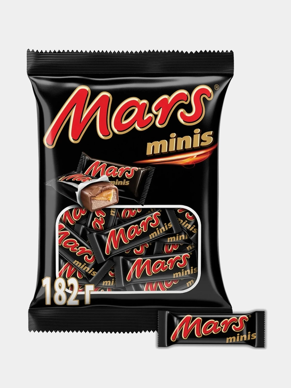 Конфеты MARS Минис, шоколад, нуга, карамель, 182 г