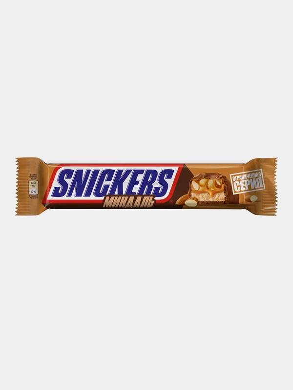 Шоколадный батончик SNICKERS, с миндалем, 81 г