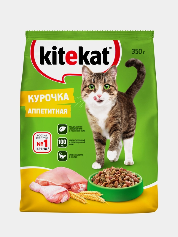 Kорм для кошек Kitekat "Курочка аппетитная", сухой, 350 г