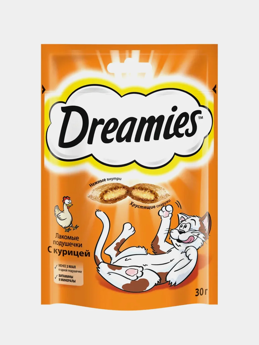 DREAMIES Лакомство для кошек c курицей 30г