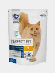 Корм для домашних кошек Perfect Fit, сухой, с курицей, 650 г