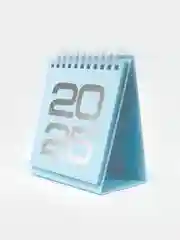 Голубой календарь настольный 2025
