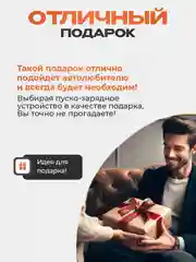 Пусковое зарядное устройство для автомобиля с LED фонарем, 1200А