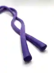 Фиолетовый шнурок для одежды круглый с силиконовыми наконечниками