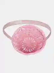 Розовый корзина плетёная 28см
