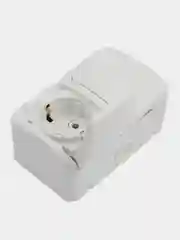 Блок горизонтальный 2 розетки KRANZ (керамика) Mini OG IP54 с заземлением, о/у, белый