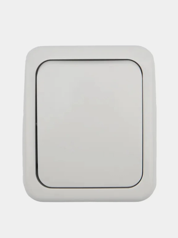 Переключатель проходной KRANZ Mini OG IP54, о/у, белый