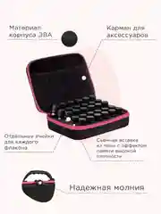 Розовый сумка органайзер для эфирных масел 30 флаконов 10, 15мл, кейс чехол для лаков, путешествий