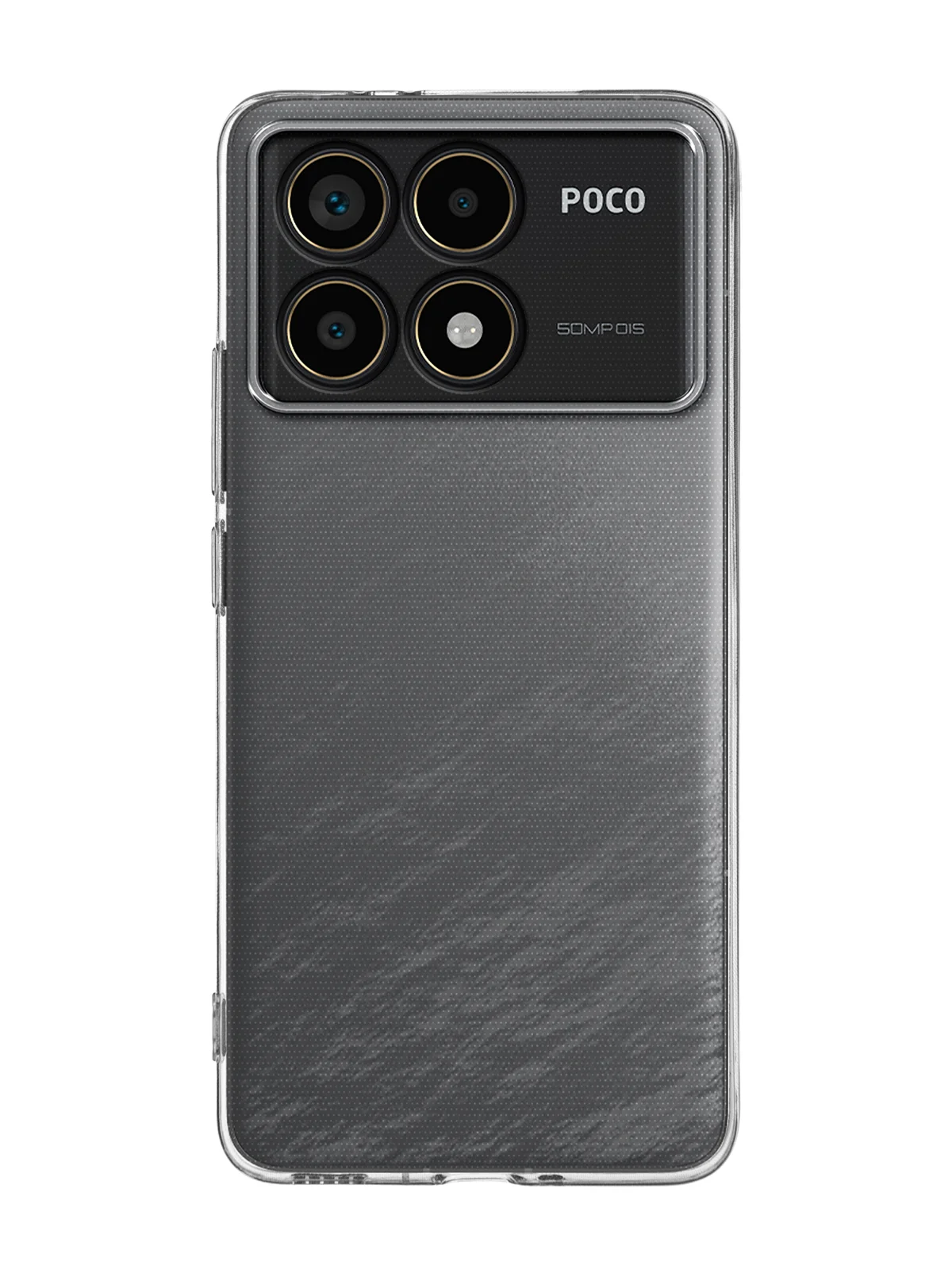 Прозрачный чехол для POCO F6 Pro/ Xiaomi Redmi K70/ K70 Pro силиконовый BROSCORP матовый / прозрачный