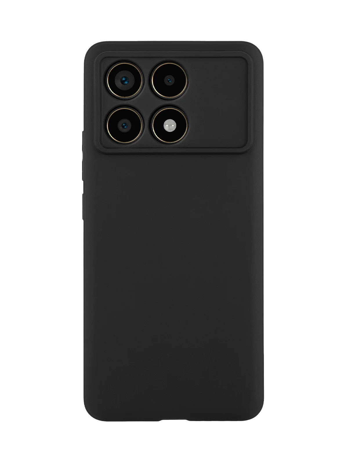 Черный чехол для POCO F6 Pro/ Xiaomi Redmi K70/ K70 Pro силиконовый BROSCORP матовый / прозрачный