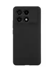 Черный чехол для POCO F6 Pro/ Xiaomi Redmi K70/ K70 Pro силиконовый BROSCORP матовый / прозрачный