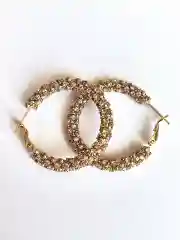 Серьги Кольца из кристаллов