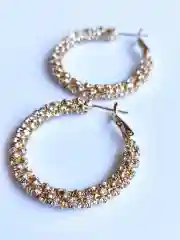 Серьги Кольца из кристаллов