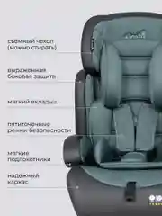 Зеленый автокресло детское Farfello CS-003 YB702A, группа I/II/III, 9-36 кг