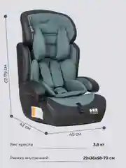 Зеленый автокресло детское Farfello CS-003 YB702A, группа I/II/III, 9-36 кг