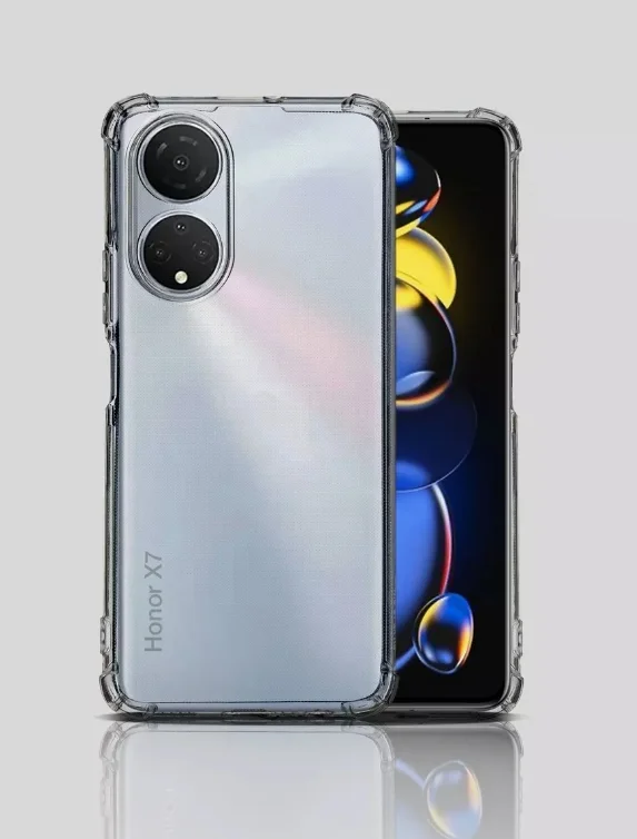 Чехол для Honor X7 / Honor Play 30+ / 5G с усиленными углами, силиконовый прозрачный