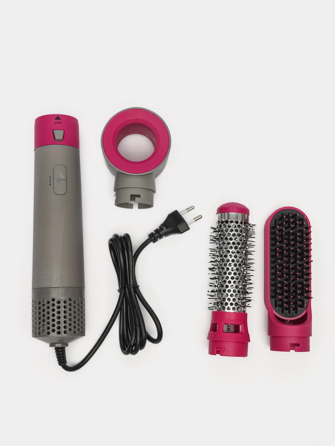 Розовый фен мультистайлер Hot Air Styler 5в1 и 3в1