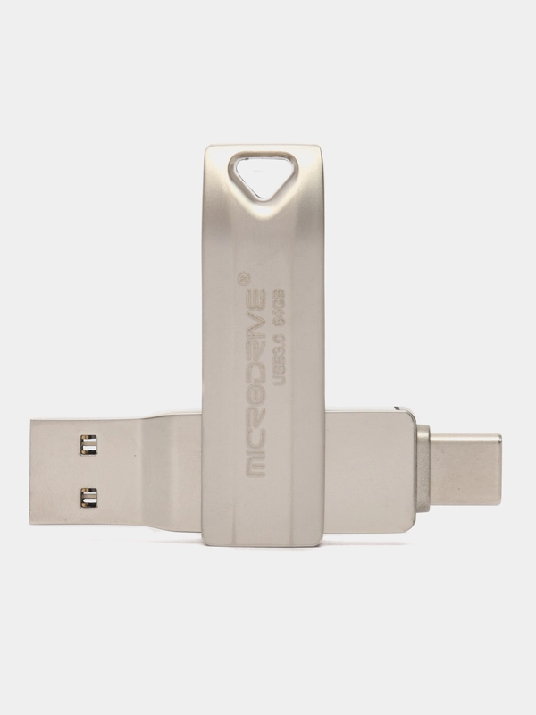 Металлический флеш-накопитель USB / Type C (объемом 64 ГБ, 128 ГБ, 256 ГБ)