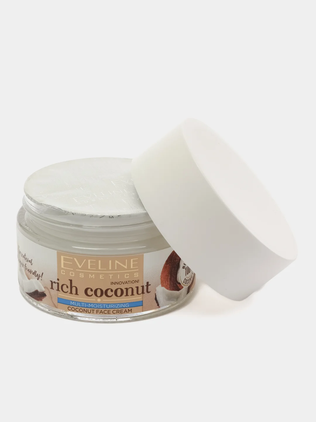 EVELINE Интенсивно увлажняющий кокосовый крем для лица, серии RICH COCONUT, 50мл