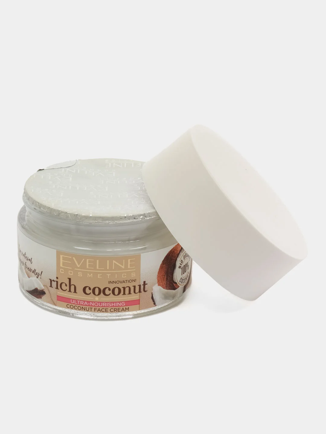 EVELINE Мультипитательный кокосовый крем для лица, серии RICH COCONUT, 50мл