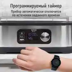 Серый сушилка для овощей и фруктов STINGRAY ST-FD728B 5 обычных поддонов, черный/темно-серый