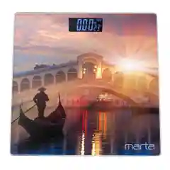 Весы напольные MARTA MT-1609 сенсор/ встроенный термометр/ Венеция