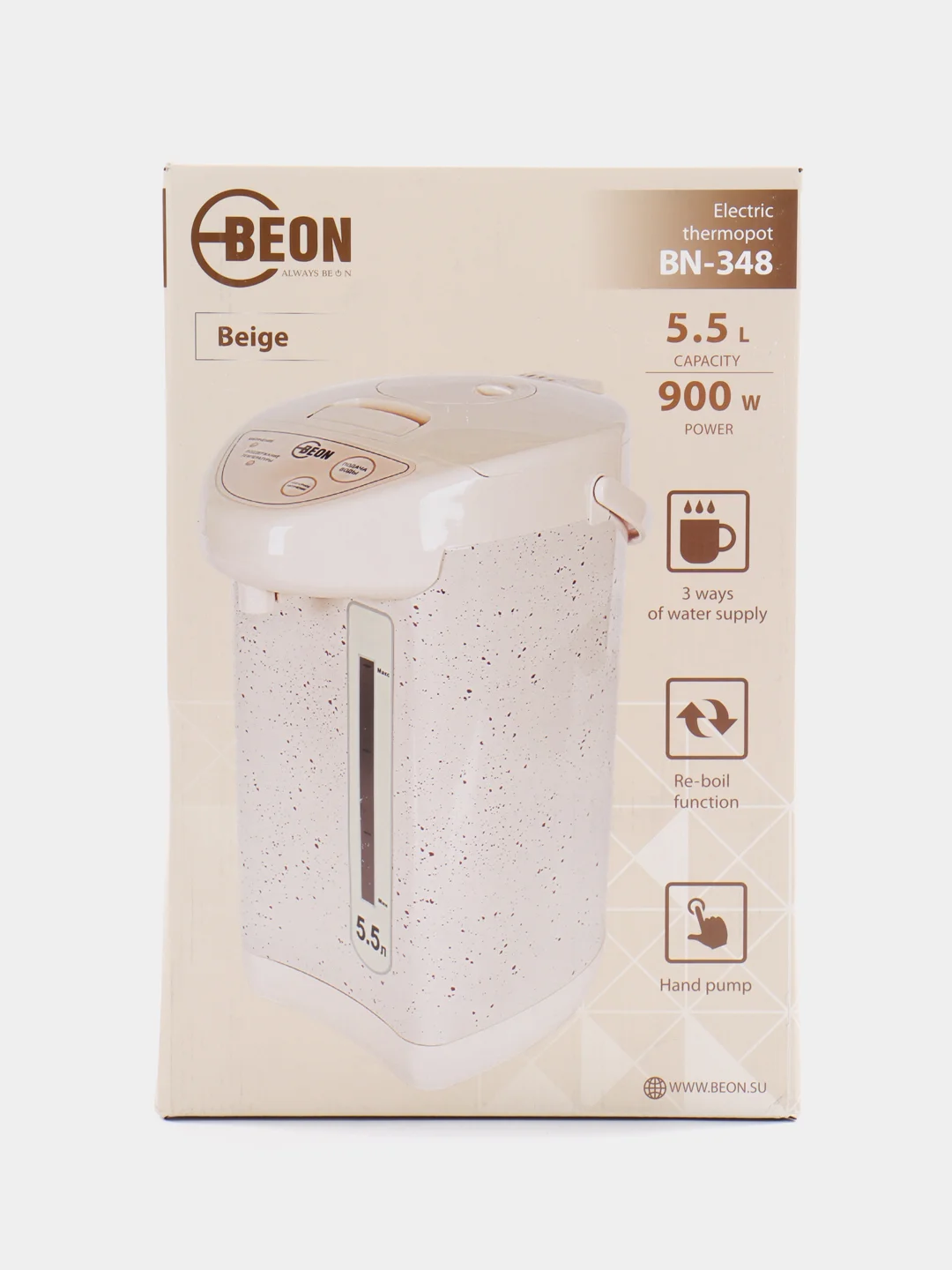 Бежевый термопот BEON BN-348 900 Вт 5,5 л (бежевый)