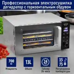 Серебряный профессиональная электросушилка  STINGRAY ST-FD709A 6 поддонов черный