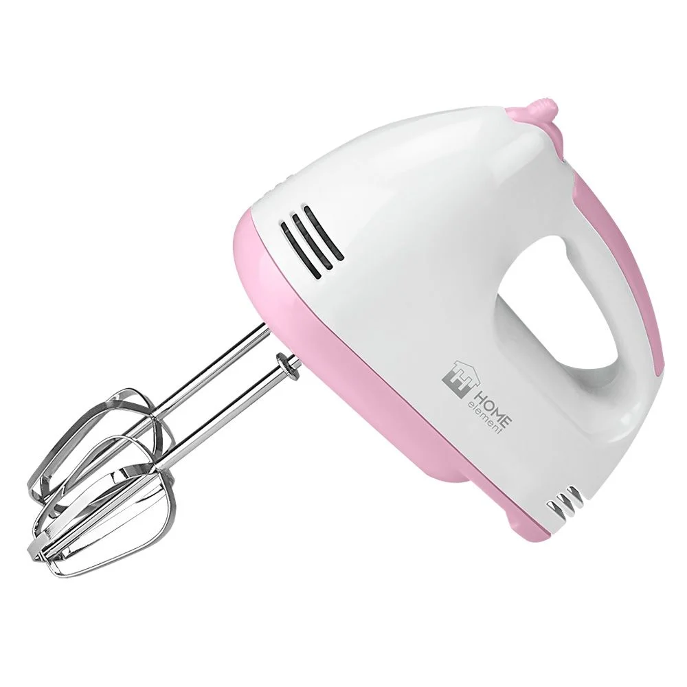 Белый миксер без чаши HOME ELEMENT HE-KP801 розовый опал