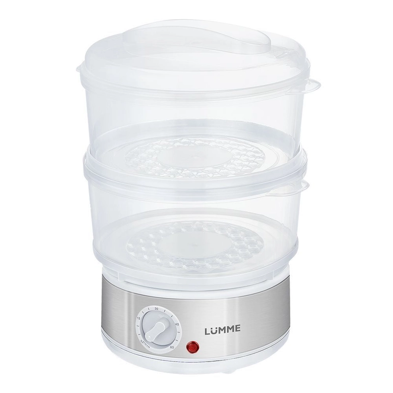 Пароварка электрическая LUMME LU-1403 / 500W/ 2 чаши/ белый жемчуг