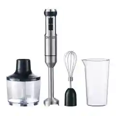 Черный блендер погружной 3 в 1 CHEF PRO CF-KP1109A со стальной насадкой блендером 1500Вт, черный
