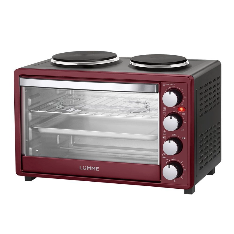 Духовой шкаф LUMME LU-EO1712B/2000 Вт/ Объем 40л/ 4 нагр-х элемента/ 5 режимов работы