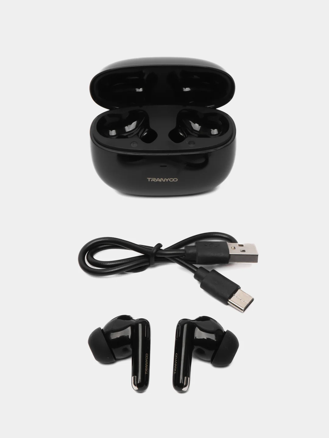 Тёмно-серый беспроводные наушники Tranyoo TM26 / TM27 / TM2 Wireless Stereo Earphone TWS