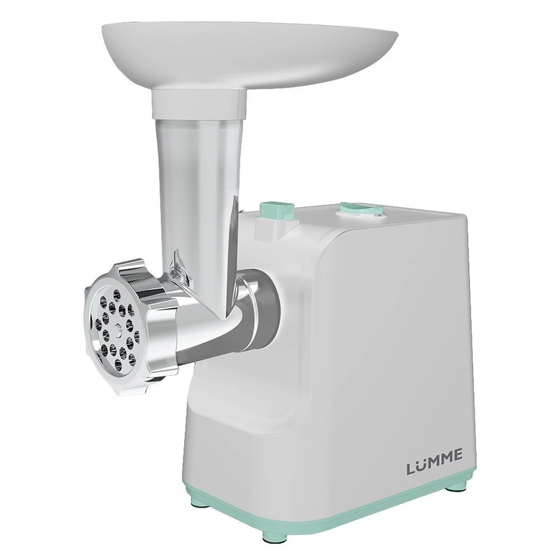 Мясорубка LUMME LU-MG2111A /2400Вт/ насадки для кеббе и колбас/ белый/ментол