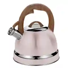 Чайник со свистком MARTA MT-3094 2,8 л, чайник для плиты нержавеющая сталь, розовый