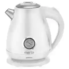 Чайник электрический MARTA MT-4646 металлический/ 2200W/ Объем-1,8л/ белый