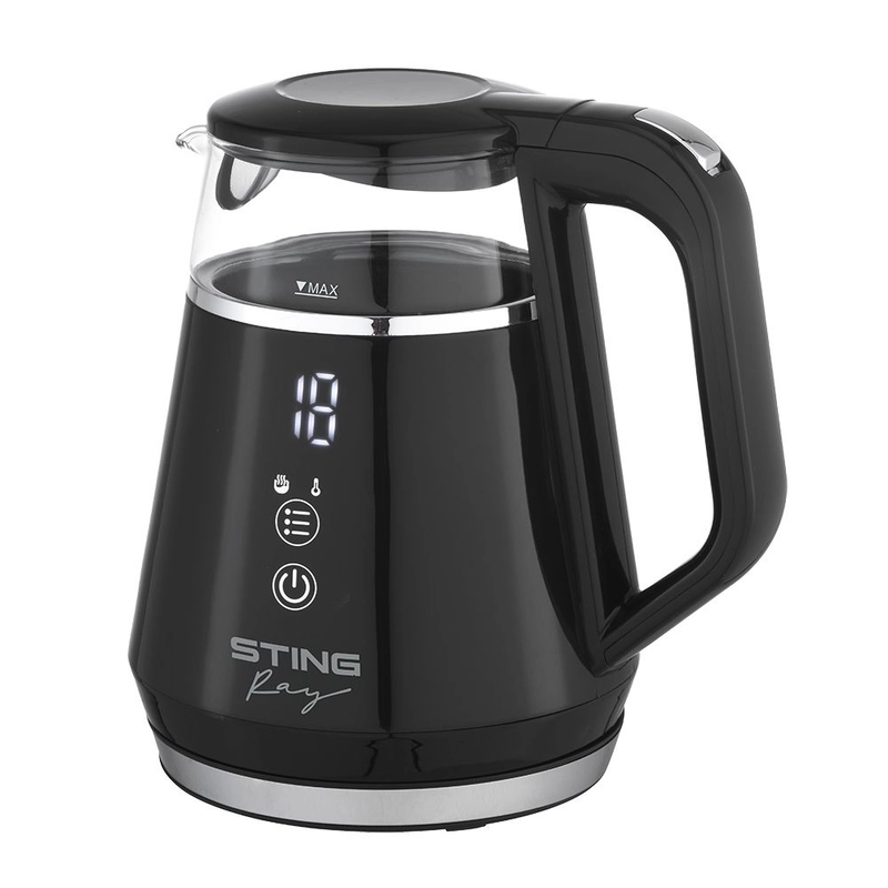 Чайник электрический STINGRAY ST-KT3017A ручной выбор температуры, автоподогрев, черный