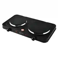 Плитка электрическая настольная HOME ELEMENT HE-HP721A, 2 конфорки - чугун, d15/18, черный