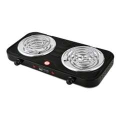 Плитка электрическая настольная HOME ELEMENT HE-HP720B, 2 конфорки, d14, черный