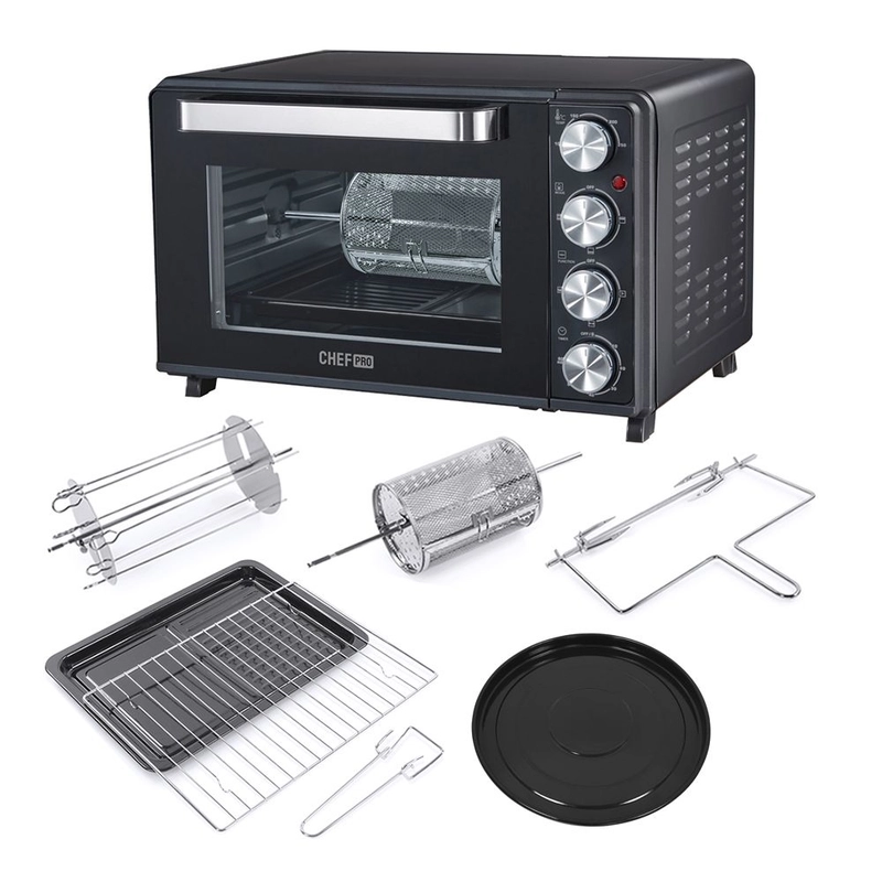 Духовой шкаф CHEF PRO CF-EO2101A (33 литра, конвекция, аэрофритюрница, вертел, шашлычница)